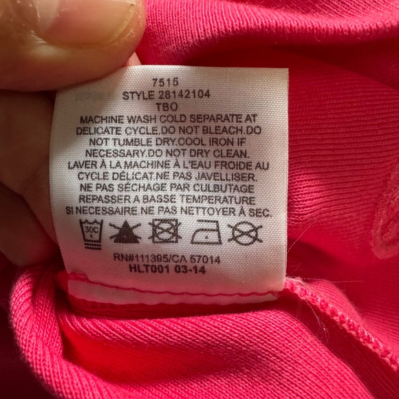 Tory Burch Fuchsia 3/4 Sleeve polo with front button size Small - Picture 8 of 10